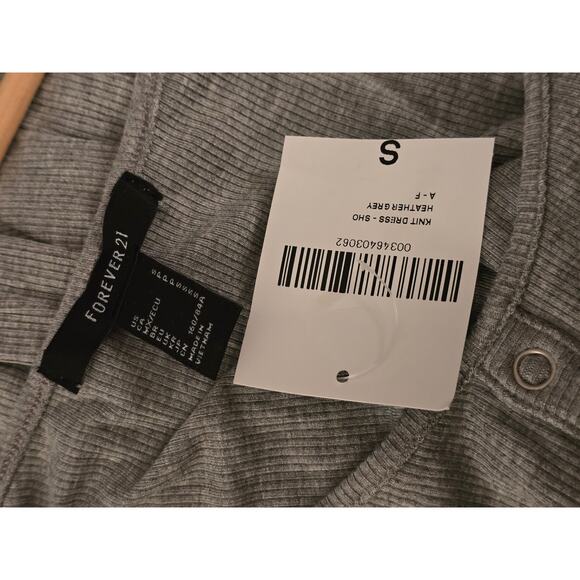 Forever 21 Ribbed Knit Tank Dress in Heather Gray NWT Size Small - Picture 2 of 5